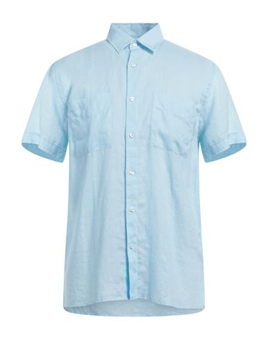 Liu •jo Man Man Shirt Sky Blue Size L Linen