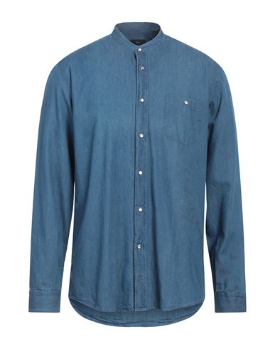 Liu •jo Man Man Denim Shirt Blue Size 16 Cotton