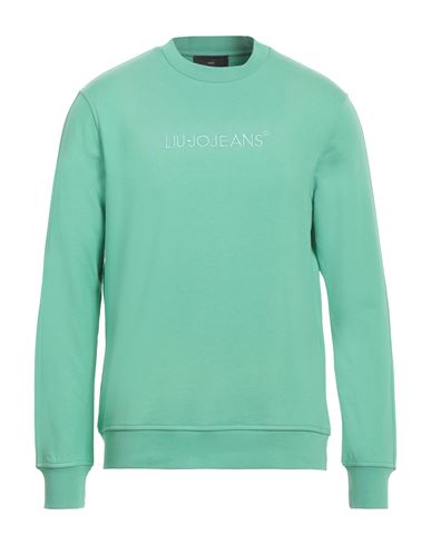 Liu •jo Man Man Sweatshirt Green Size Xxl Cotton, Elastane