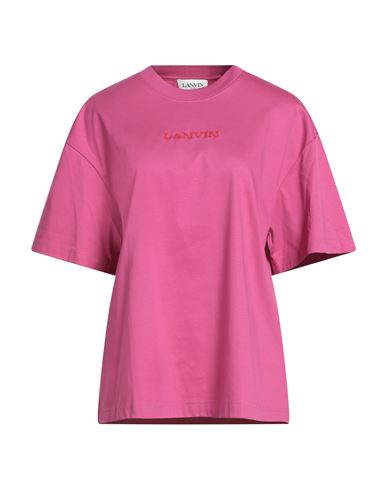 Lanvin Woman T-shirt Fuchsia Size S Cotton, Polyester In Pink