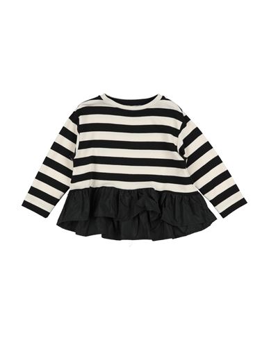 Monnalisa Toddler Girl T-shirt Black Size 6 Viscose, Polyamide, Elastane, Polyester In Black