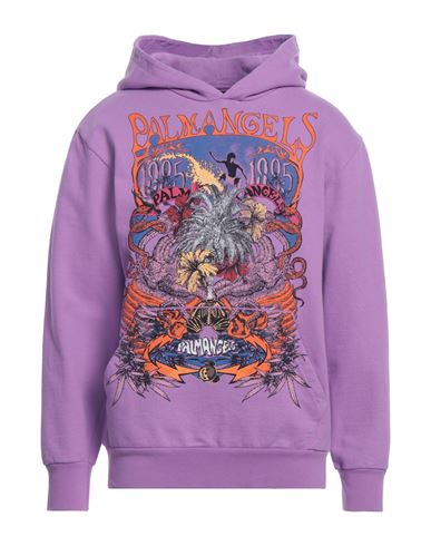 Palm Angels Man Sweatshirt Mauve Size S Cotton