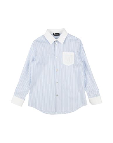 Monnalisa Toddler Boy Shirt Azure Size 6 Cotton, Polyamide, Elastane In Blue