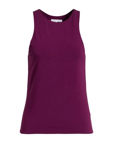 Patrizia Pepe Woman Tank Top Plum Size 3 Viscose, Elastane, Glass In Purple