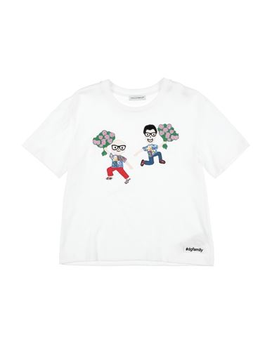Dolce & Gabbana Toddler Girl T-shirt White Size 5 Cotton, Polyester, Polyamide, Viscose In White