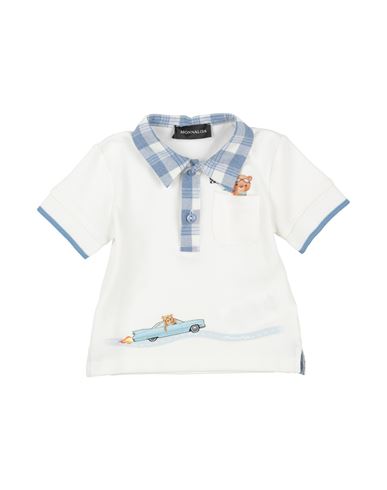Monnalisa Toddler Boy Polo Shirt Off White Size 3 Cotton In White