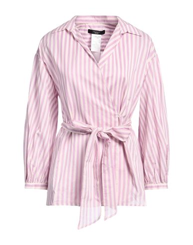Weekend Max Mara Woman Shirt Lilac Size 10 Cotton, Silk In Pink