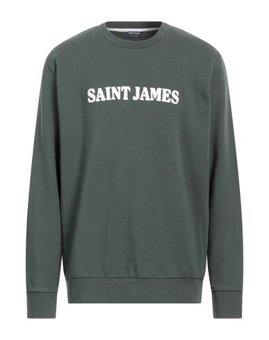 Saint James Man Sweatshirt Military Green Size Xl Cotton