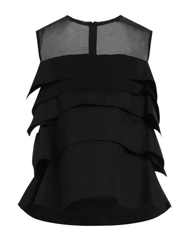 Shop Sacai Woman Top Black Size 3 Polyester, Cotton