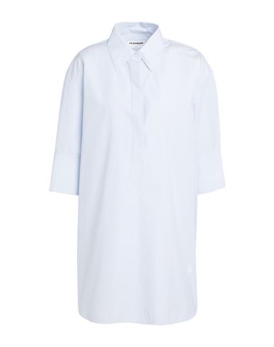 Jil Sander Woman Shirt Sky Blue Size 4 Cotton In Blue