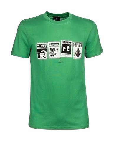 Shop Ps By Paul Smith Ps Paul Smith Ps Paul Smith T-shirt Man T-shirt Green Size S Cotton