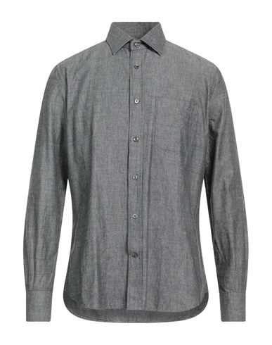 Glanshirt Man Shirt Lead Size 17 Cotton In Gray