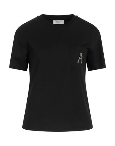 Agnona Woman T-shirt Black Size L Cotton