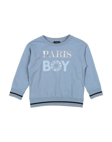 Monnalisa Toddler Boy Sweatshirt Sky Blue Size 6 Cotton In Blue