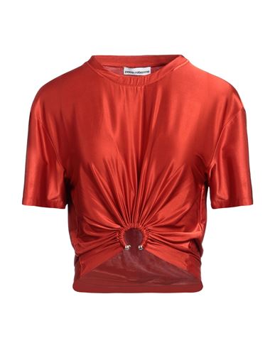 Rabanne Woman Top Rust Size 8 Viscose, Elastane In Red