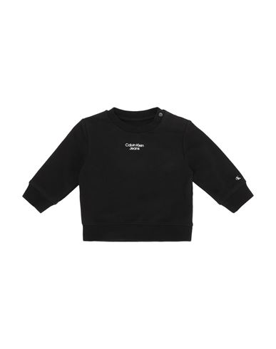 Calvin Klein Jeans Est.1978 Calvin Klein Jeans Newborn Girl Sweatshirt Black Size 3 Cotton, Elastane In Black