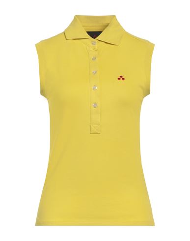 Peuterey Woman Polo Shirt Acid Green Size S Cotton, Modal, Elastane In Yellow