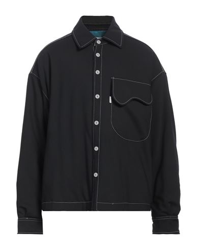 Bonsai Man Shirt Black Size Xl Polyester, Virgin Wool, Elastane