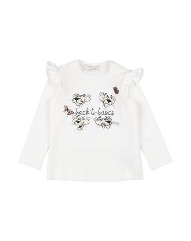 Monnalisa Toddler Girl T-shirt White Size 4 Cotton, Elastane In White