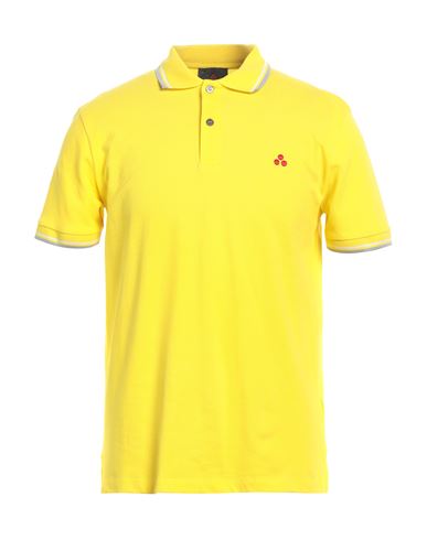 Peuterey Man Polo Shirt Yellow Size Xxl Cotton, Elastane
