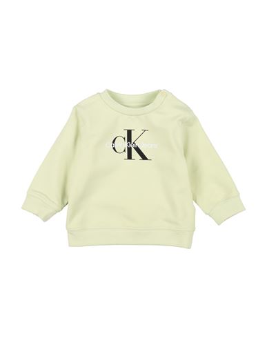 Shop Calvin Klein Jeans Est.1978 Calvin Klein Jeans Newborn Boy Sweatshirt Light Green Size 0 Cotton, Elastane
