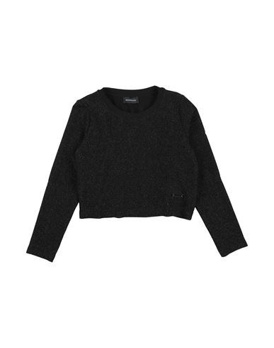 Monnalisa Toddler Girl T-shirt Black Size 6 Viscose, Polyester, Polyamide, Elastane In Black