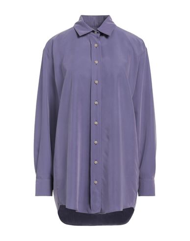 Alysi Woman Shirt Mauve Size 8 Modal, Polyester In Blue