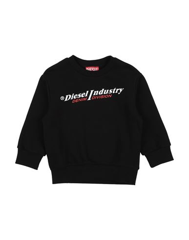 Diesel Toddler Girl Sweatshirt Black Size 4 Cotton, Elastane In Black