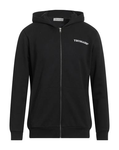 Trussardi Man Sweatshirt Black Size S Cotton