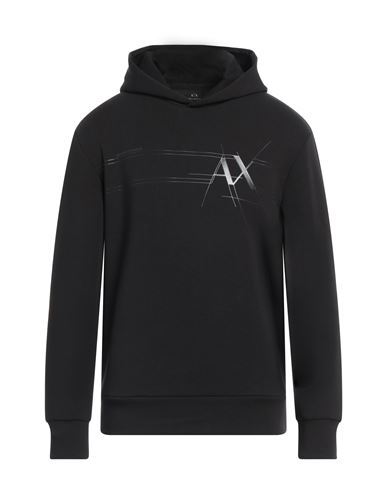 Armani Exchange Man Sweatshirt Black Size S Cotton, Polyester, Elastane In Black