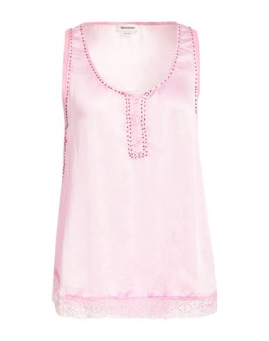 Zadig & Voltaire Woman Top Pink Size L Lyocell