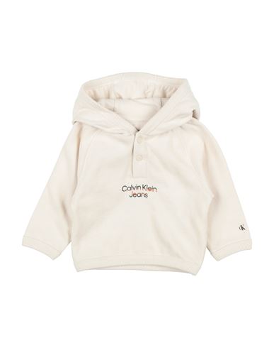 Calvin Klein Jeans Est.1978 Babies' Calvin Klein Jeans Newborn Boy Sweatshirt Cream Size 3 Cotton In White