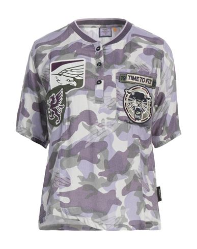 Aeronautica Militare Woman T-shirt Purple Size S Viscose, Acrylic In Multi