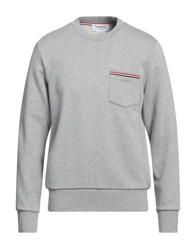 Thom Browne Man Sweatshirt Grey Size 2 Cotton In Gray