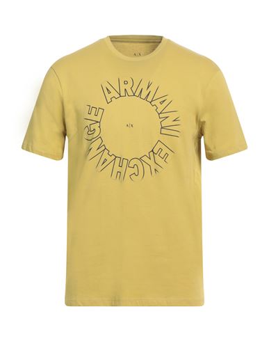 Armani Exchange Man T-shirt Lime Green Size Xs Cotton In Yellow
