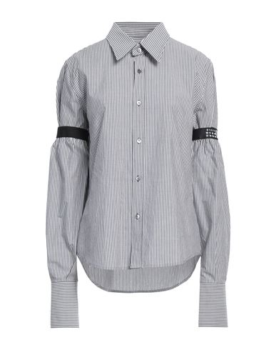Mm6 Maison Margiela Woman Shirt Midnight Blue Size 4 Cotton, Viscose In Blue