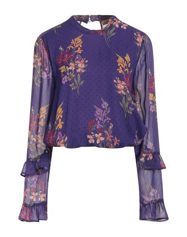 Twinset Woman Top Purple Size 8 Viscose In Multi