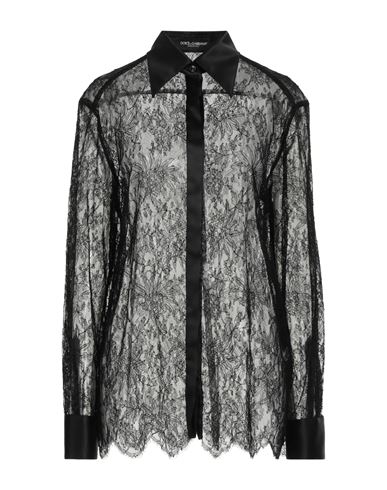 Dolce & Gabbana Chantilly Lace Shirt In Black