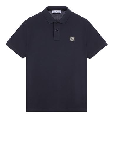 Stone Island Polo Bleu Coton, Élasthanne