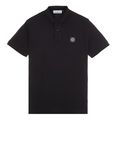 Stone Island Polo Noir Coton, Élasthanne