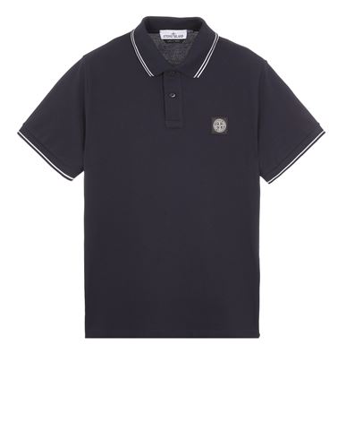 Stone Island Slim Cotton Polo Shirt In Animal Print