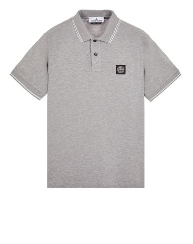 Stone Island Polo Gris Coton, Élasthanne