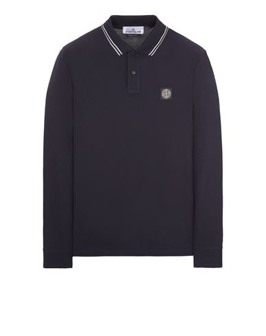 STONE ISLAND STONE ISLAND POLO SHIRT BLUE COTTON, ELASTANE 