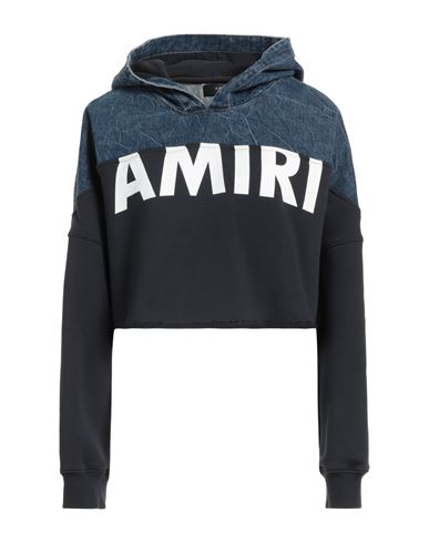 Amiri Woman Sweatshirt Blue Size Xs Cotton In Blue