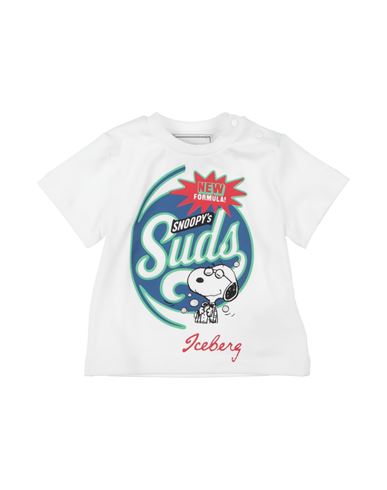 Iceberg Newborn Boy T-shirt White Size 3 Cotton, Elastane In White