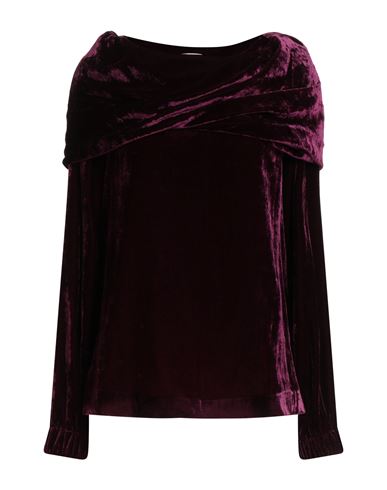 Semicouture Woman Top Purple Size 10 Viscose, Polyamide