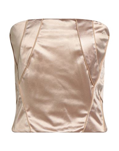 Mm6 Maison Margiela Woman Top Sand Size M Polyester, Elastane In Neutral