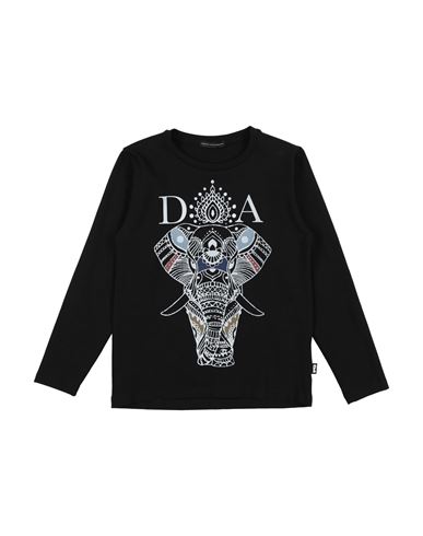 DANIELE ALESSANDRINI DANIELE ALESSANDRINI TODDLER BOY T-SHIRT BLACK SIZE 4 COTTON, ELASTANE 