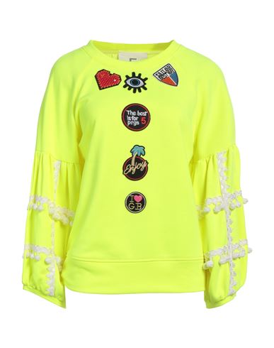 5 Progress Woman Sweatshirt Yellow Size S Cotton, Polyester In Yellow