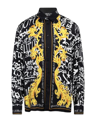 VERSACE JEANS COUTURE VERSACE JEANS COUTURE MAN SHIRT BLACK SIZE 38 VISCOSE 